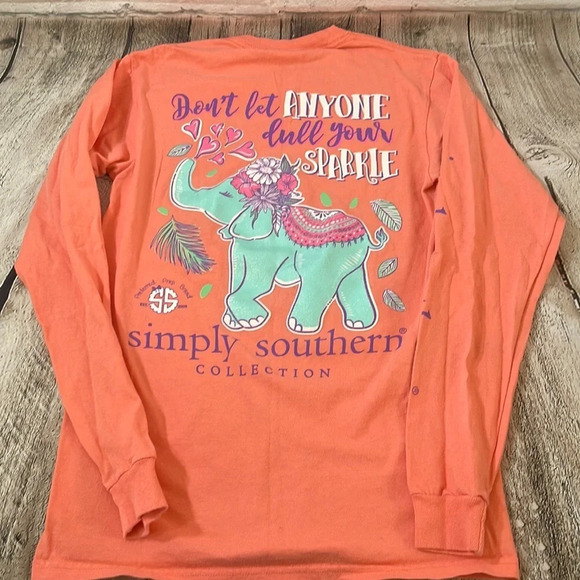 Women’s Simply Southern elephant 🐘 shirt Small - Picture 1 of 4